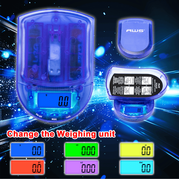 BCM650g Digital Pocket Scale In Clear Blue_voghion.com