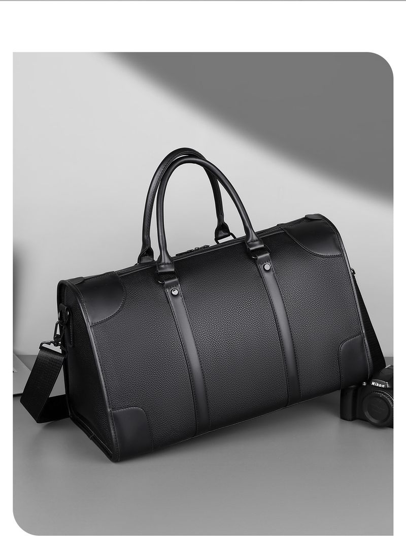 Sac de voyage grande capacité pour homme - Sac de sport pour les déplacements professionnels avec poignée de transport, élégant sac de week-end et de nuit pour les courts trajets_voghion.com
