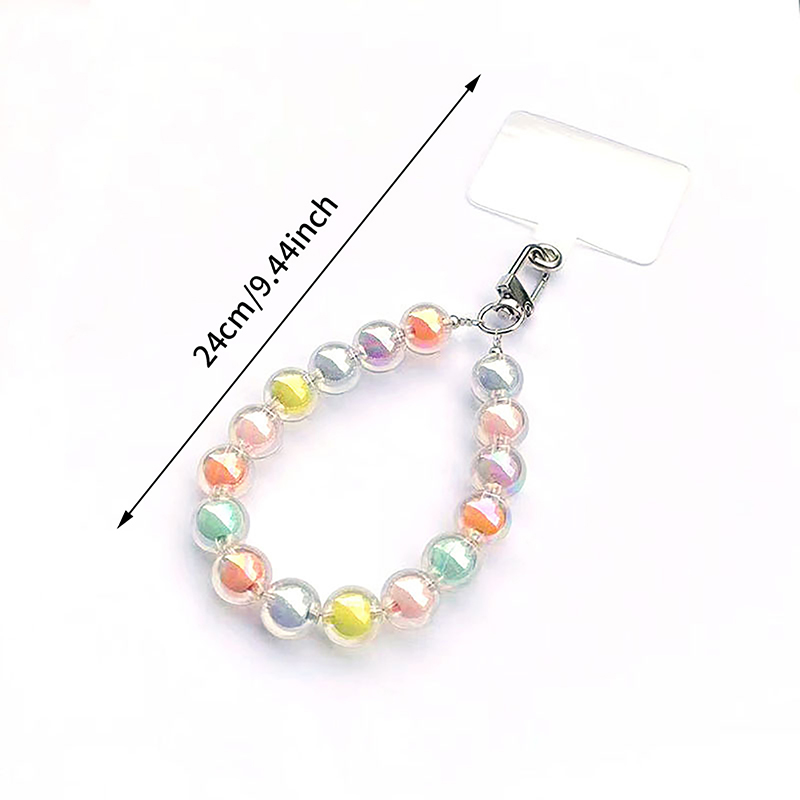 Short Pearl Lanyard Fashion Rhinestone Pendant Mobile Phone Lanyard Hand-woven Wrist Strap Back Case Anti-lost Lanyard_voghion.com