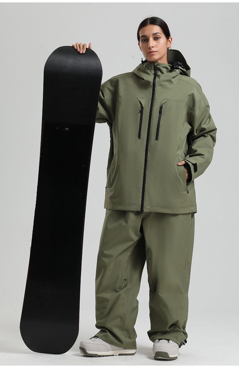 New Men Jacket Snowboard Windproof Waterproof Breathable Loose Zipper American Professional Ski Suit Ladies_voghion.com