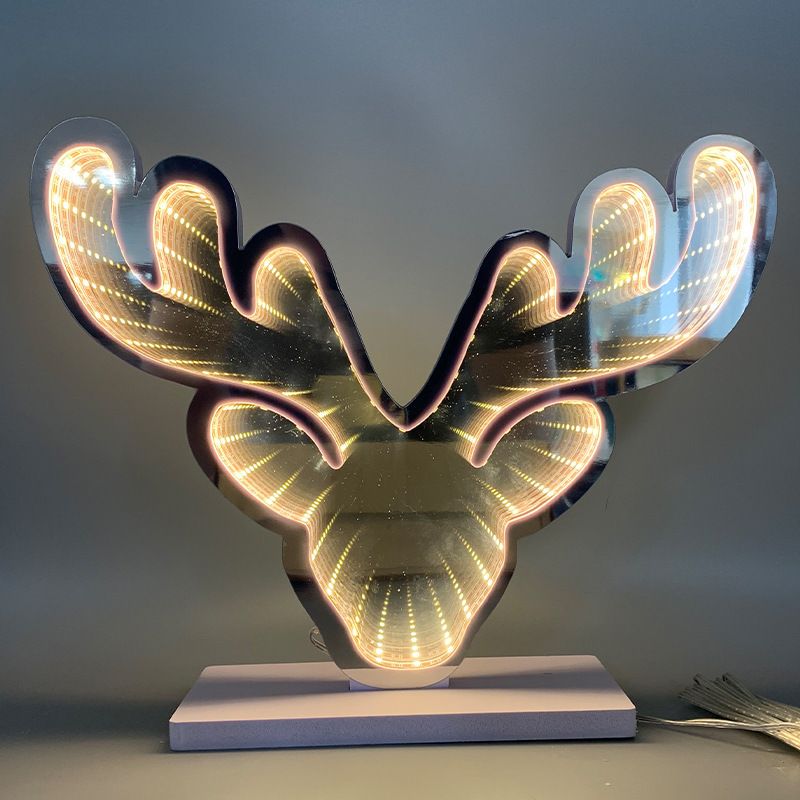 New LED Tunnel Daytime Ambient Creative Gift Thousand Layer Mirror Abyss Decorative Light_voghion.com