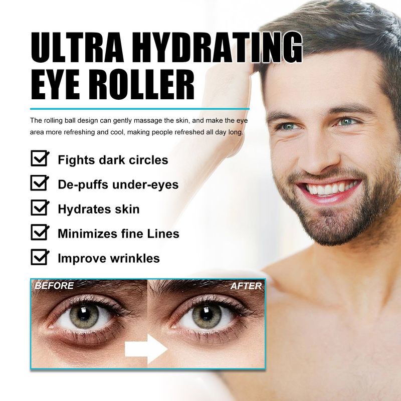 EELHOE Eye Moisturizing Roller reduces fine lines bags dark circles under eyes, nourishing repairing elastic and tight_voghion.com
