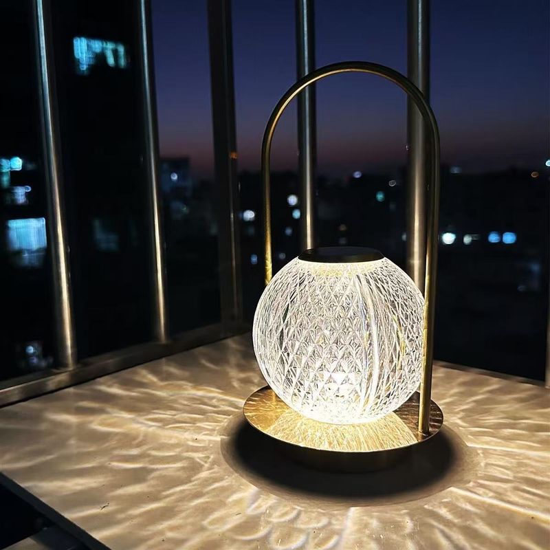 Lampada da tavolo in metallo portatile da campeggio creativa per ragazza turca INS, luce notturna per camera da letto e comodino_voghion.com