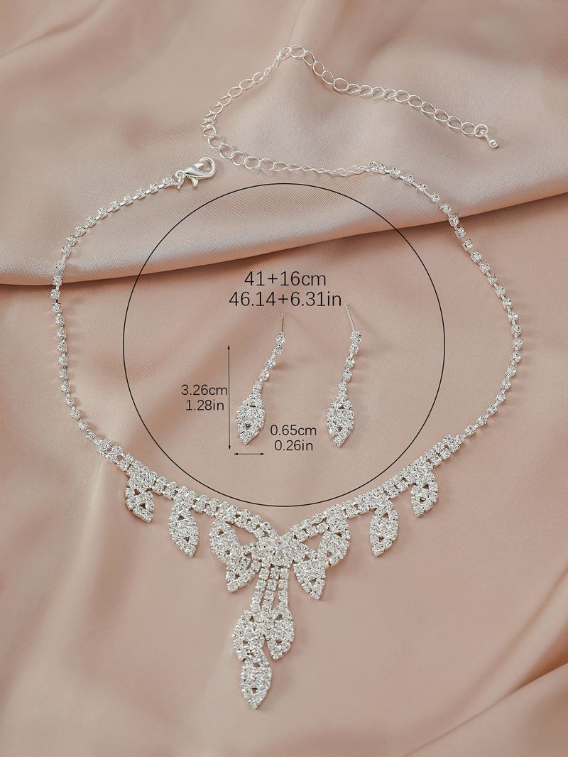 halsbandsset örhänge smyckesset bankettklänningsset halsband moderiktigt brudsmycken_voghion.com
