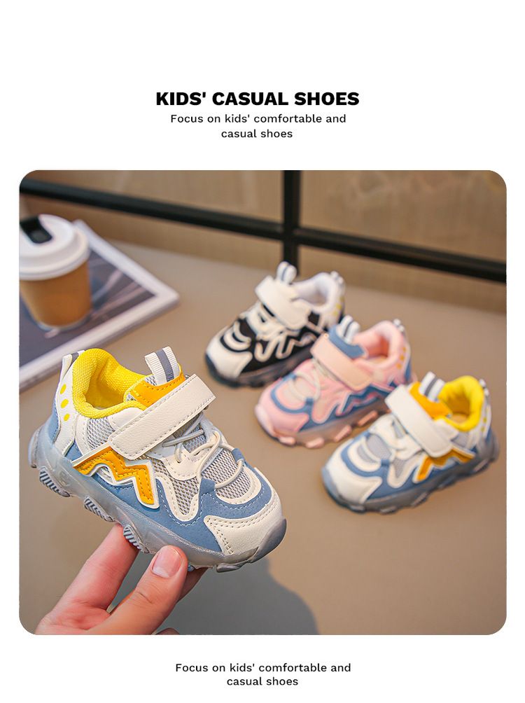 Children's 2023 spring and summer new light-on shoes fashion casual mesh boys and girls soft bottom with light baby sneaker_voghion.com