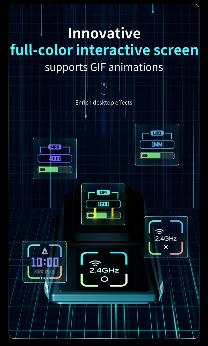 AZZ 59 59P APEX USB Wireless Bluetooth 2.4G Gaming 26000 DPI Mice For Gamer Mouse PC Laptop_voghion.com