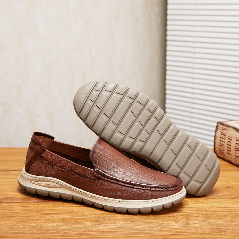 New set of foot comfortable bean shoes flat light breathable men's casual shoes_voghion.com