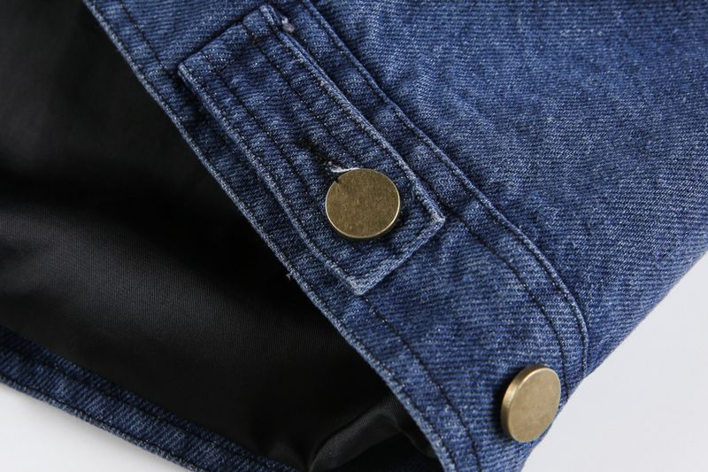 Herrenjacke im American Vintage Washed Denim-Stil, Retro-Mantel mit Cordkragen für den Herbst_voghion.com