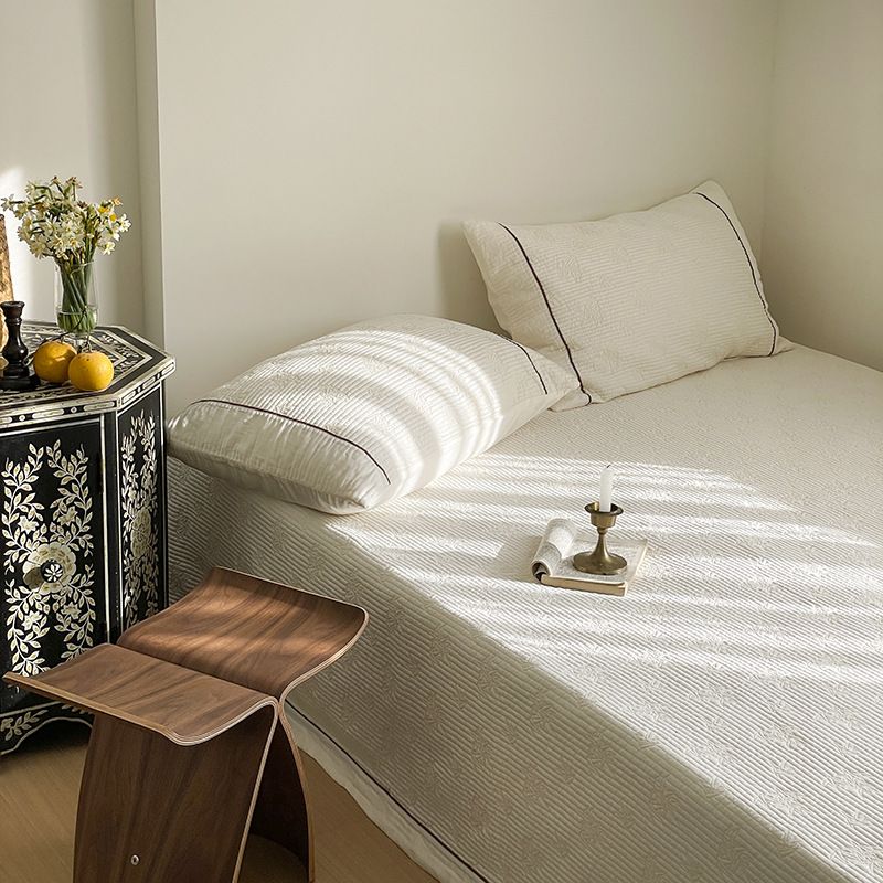 Bamboo Shadow Bed Cover Three Piece Set Soft And Delicate Silky Tatami Thickened Bed Sheet Machine Washable Four Seasons_voghion.com