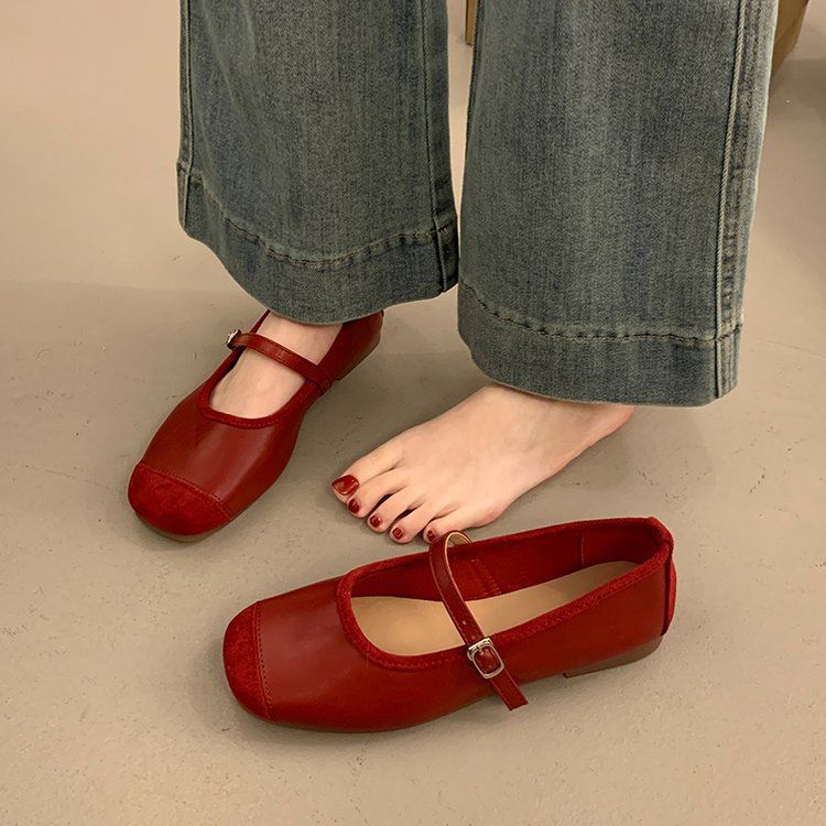 Scarpe da ballo Gentle Evening Breeze da donna, stile fata, con punta bassa, per primavera e dolce temperamento_voghion.com