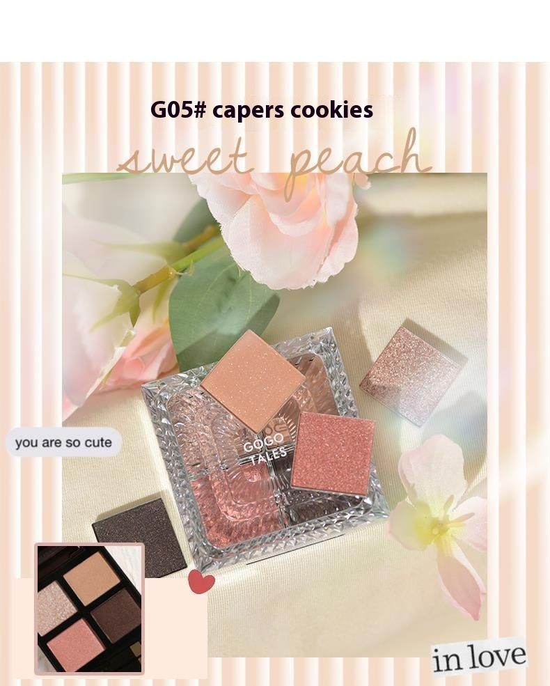 GTales Gogo Dance Light Shadow Circulation Lidschatten Quad Disk Broken Shiny Pearlescent Matte Tragbarer Anfänger GT542_voghion.com