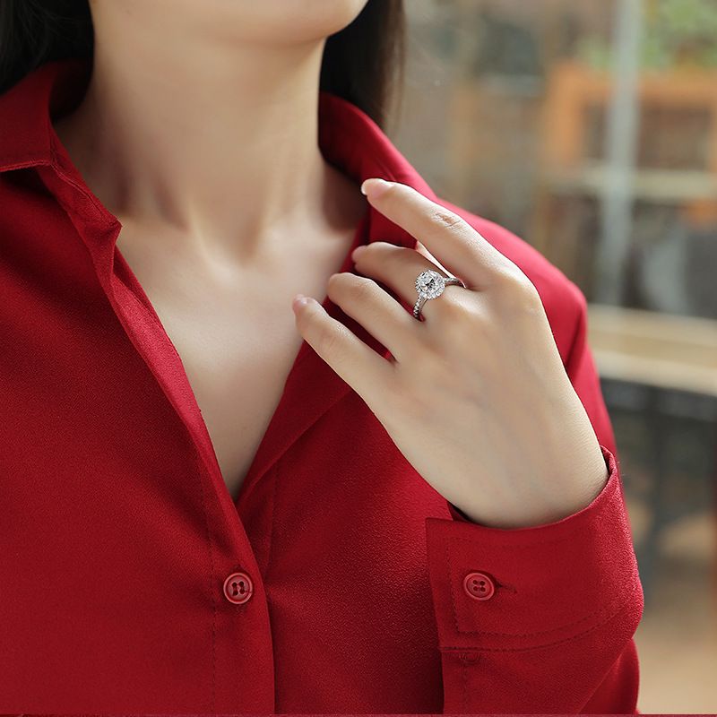 Elegante anello ovale in moissanite da donna in argento sterling 925 con pietra colorata placcata in oro 18 carati per un look senza tempo e sofisticato._voghion.com