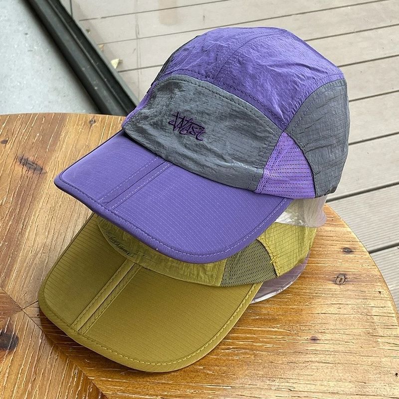 Foldable Baseball Cap For Men And Women, Ultra-thin, Breathable, Quick-drying, Color-blocking, Five-panel Outdoor Hiking_voghion.com