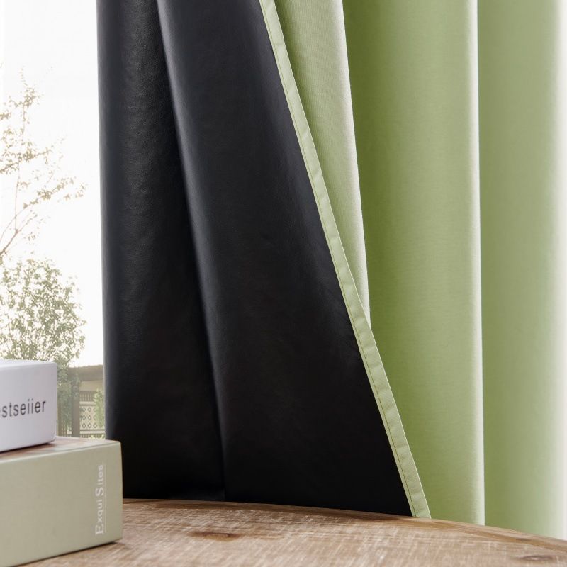 full blackout heat insulation curtains for bedroom with black lining room darkening noise reduction curtains_voghion.com