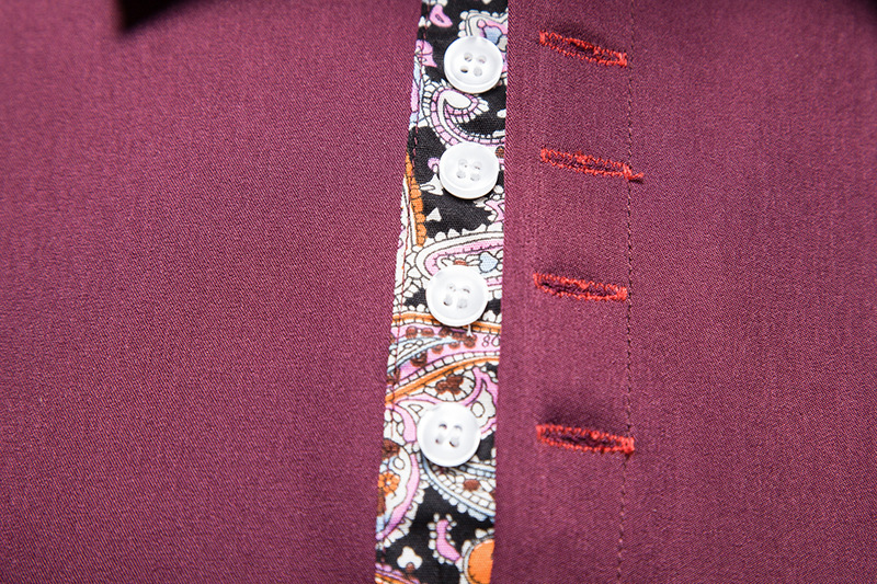 Abbigliamento da uomo Camicie a maniche lungheCamicie casual da ragazzo con risvolto slim fit color-block_voghion.com
