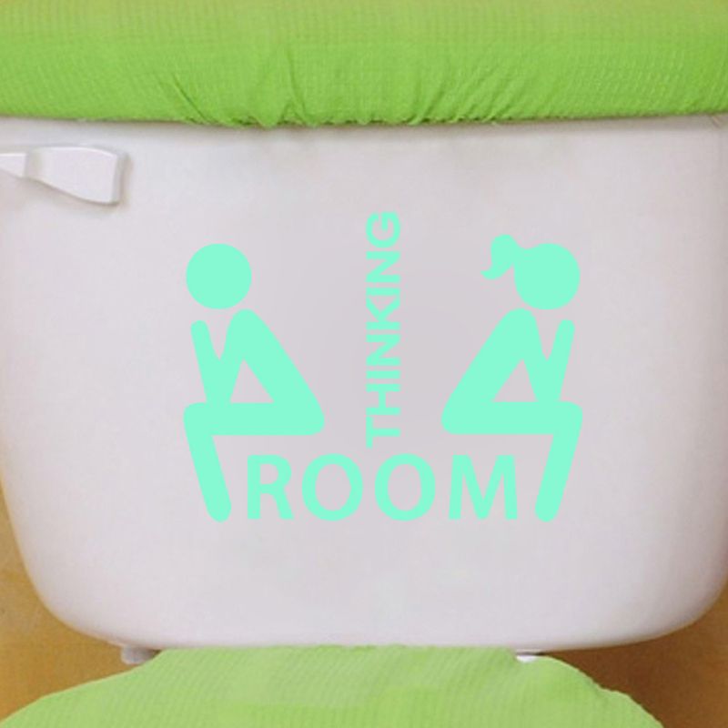 Room Thinking strahlt 4 Stunden lang Grün Nachtlicht Toilettenaufkleber_voghion.com