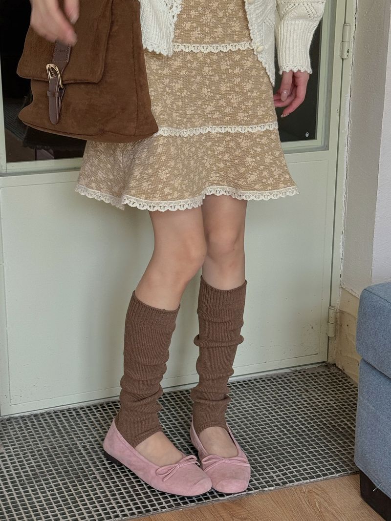 Mode Lässig Doppel-Nadel Fleece Socken 2025 Herbst/Winter Neue frauen Warme Beinlinge_voghion.com