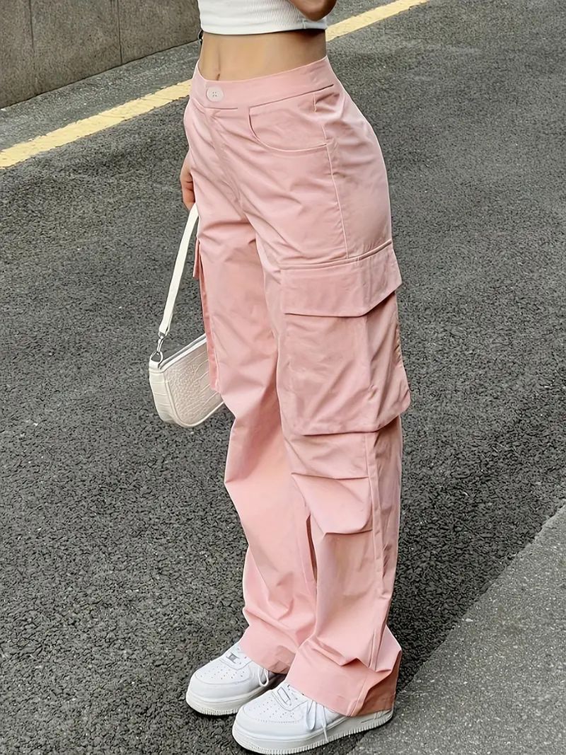 Women's Clothing Casual Overalls Trendy Wide Leg Pants Quick Drying Straight Pants_voghion.com