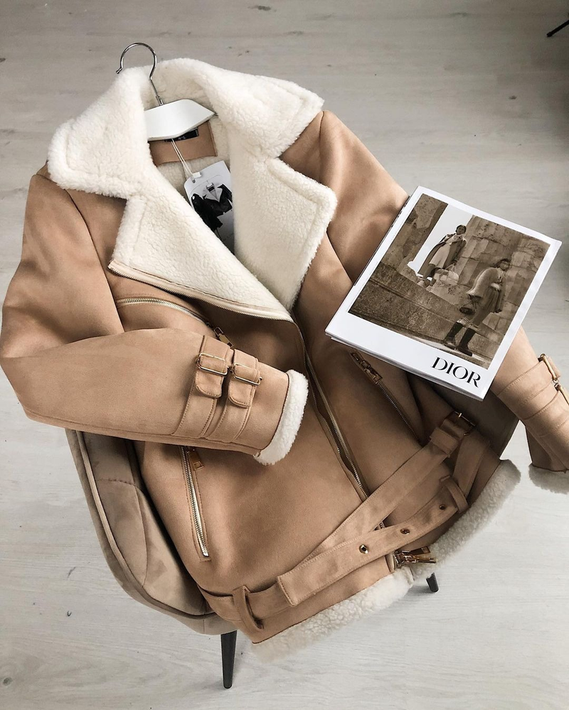 Women suede lapel zipper cardigan fashion women long sleeve solid color coat women_voghion.com