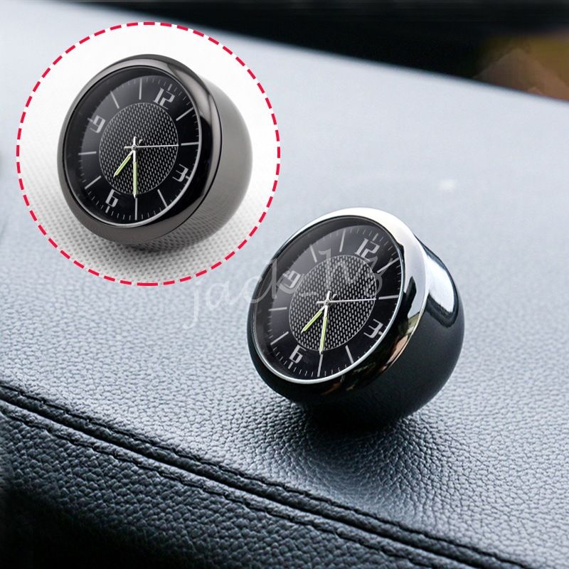 Leuchtende Innendekoration Ornament Auto Klebstoff Clip-on Dashboard Air Vent Elektronische Uhr_voghion.com