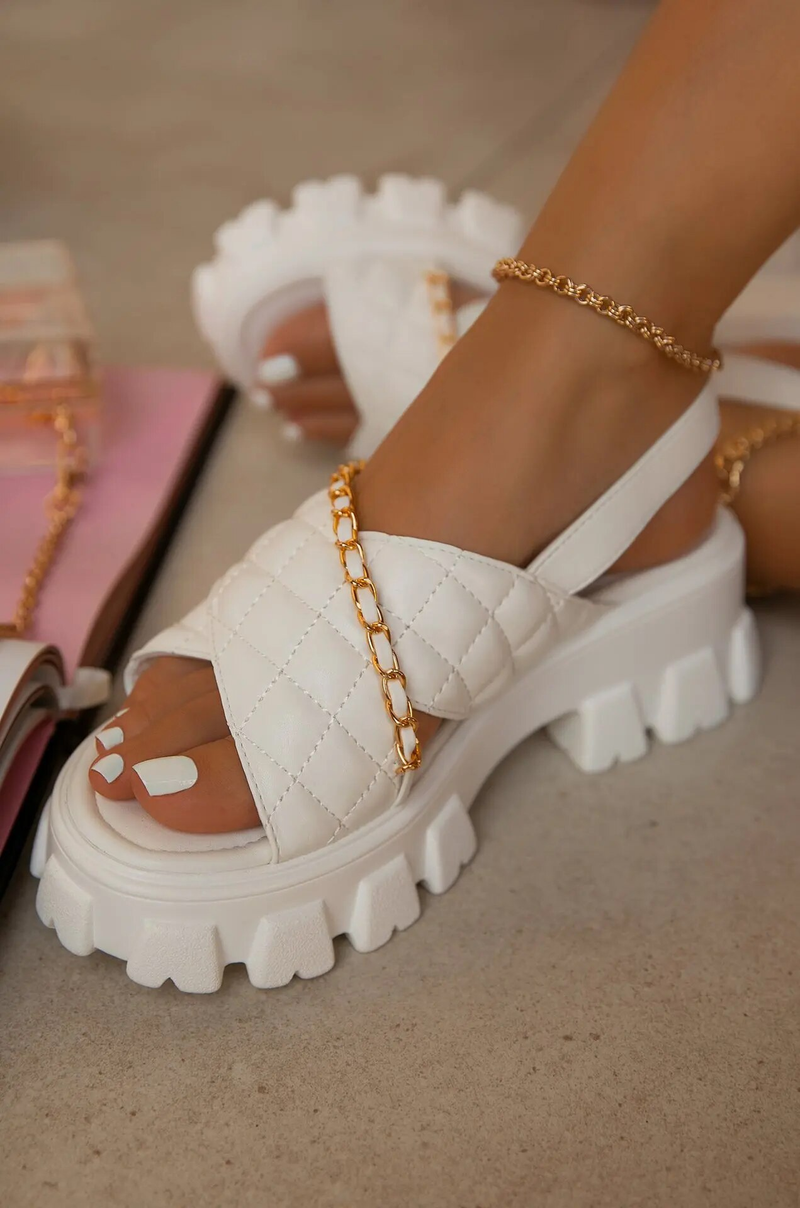 Chunky Plattform Frauen Schuhe 2022 Neue Frühling Herbst Offene spitze Sandalen Sandale Casual Strand Sandale Designer Hausschuhe Kette Flip-flops_voghion.com