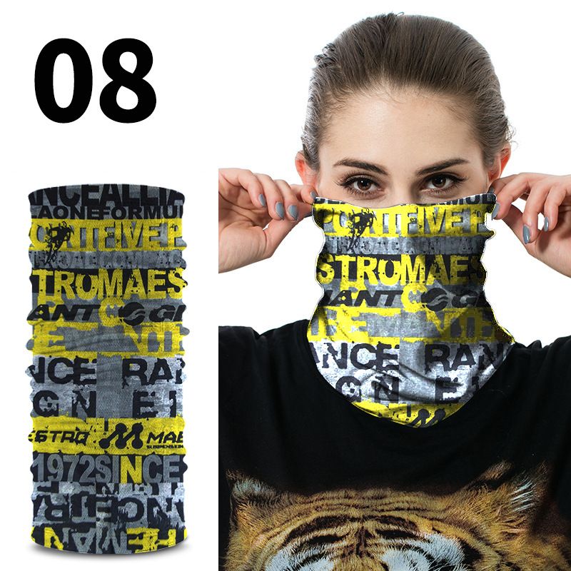 LazyZoom American Sports Magic Multi-functional Seamless Transformable Cycling Headband Face Mask Bandana_voghion.com