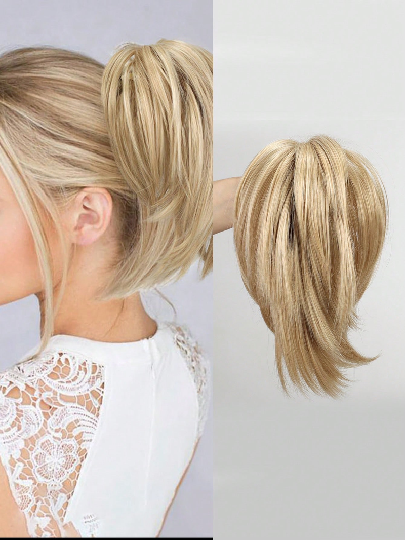 Pezzo disordinato Panino a cascata Clip in artiglio Chignon Coda di cavallo Posticci Estensioni dei capelli sintetici arruffati Scrunchie_voghion.com