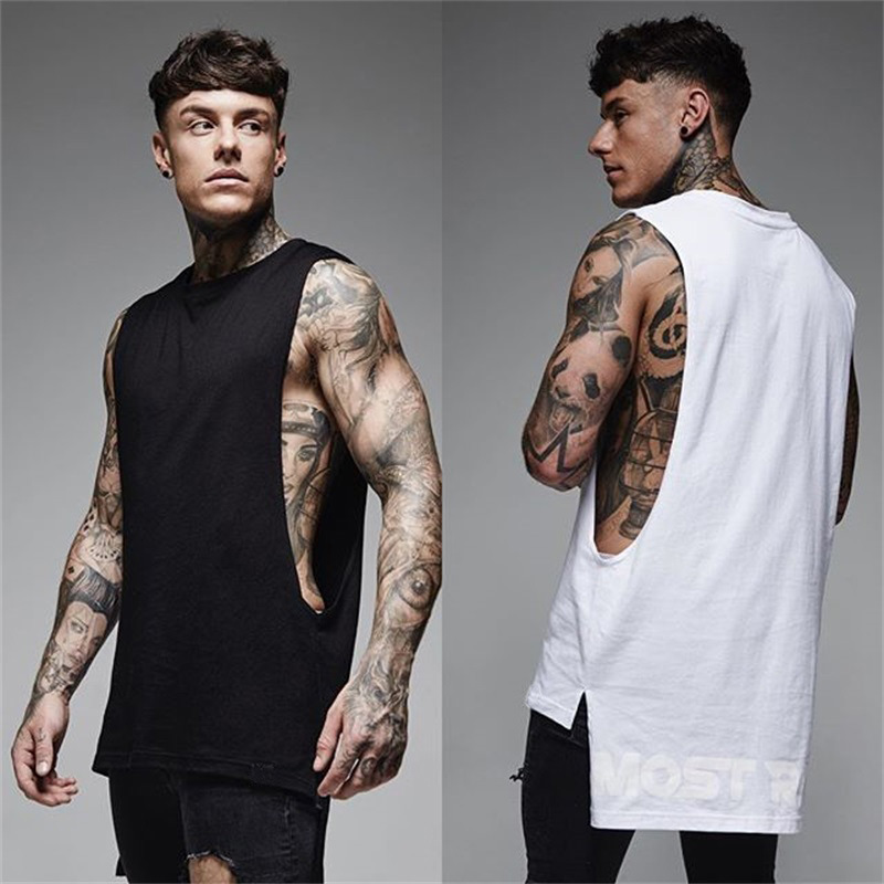 Neuer Trend für Herren-Fitness, Sport, Laufen, Bewegung, Freizeit, personalisierte elastische Baumwollweste_voghion.com