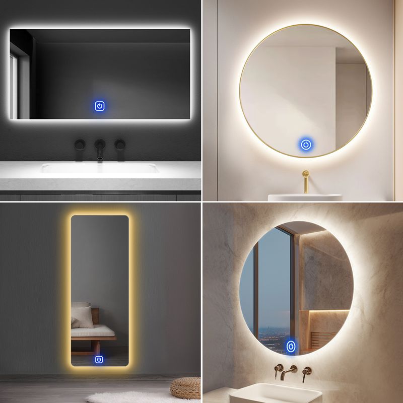 Bathroom Makeup Mirror LED Light Strip 12V Dressing Table Background Lighting Dimmable Touch Sensor LED Vanity Light For Decorat_voghion.com