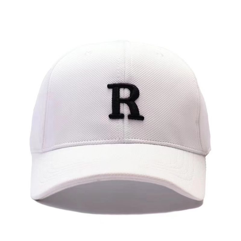 Baseball da esterno con lettere coreane, versatile, semplice e facile da indossare, con piccoli ricami, parte superiore profonda e curva_voghion.com