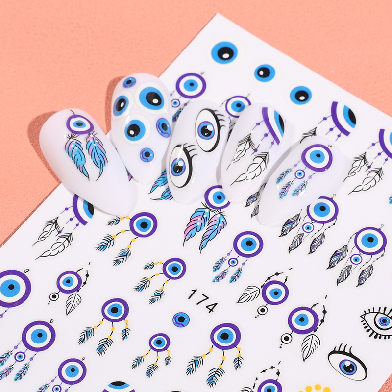 Gelato 3D Torta Nai Art Sticker Bue Eye of Evi Back Snake Sider Decorazione Simpatico fungo Anima ge Poished_voghion.com