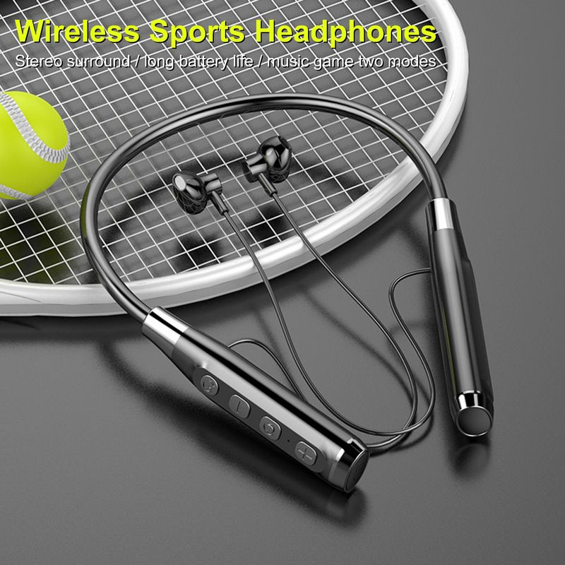 Draadloze oordopjes Surround Sound Effect Mega Bass Ergonomisch Bluetooth-compatibel 5.2 Sport-nekhangende oortelefoon voor Fiess_voghion.com