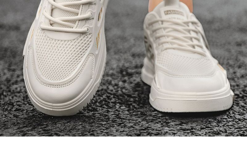 Atmungsaktive Freizeit-Sneaker für Herren – leichte Slipper aus Mesh mit weicher EVA-Sohle (Low-Top in Weiß und Blau, unverzichtbar fürs Laufen/Gehen im Sommer)_voghion.com