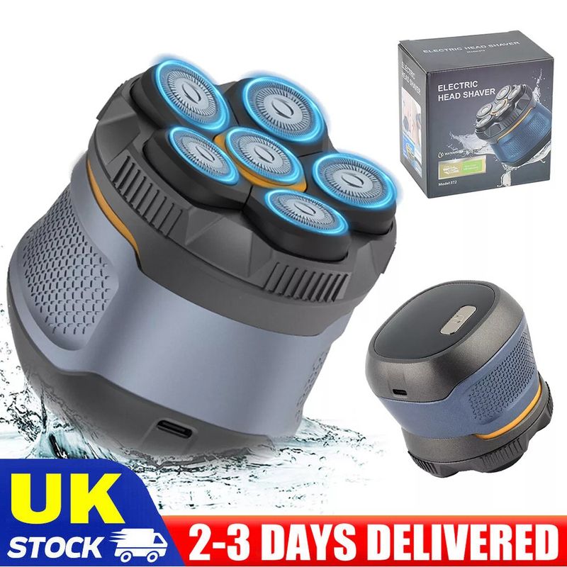 Electric Head Shaver For Bald Men 6D Magnetic Razor Wet/Dry Beard Hair Trimmer_voghion.com