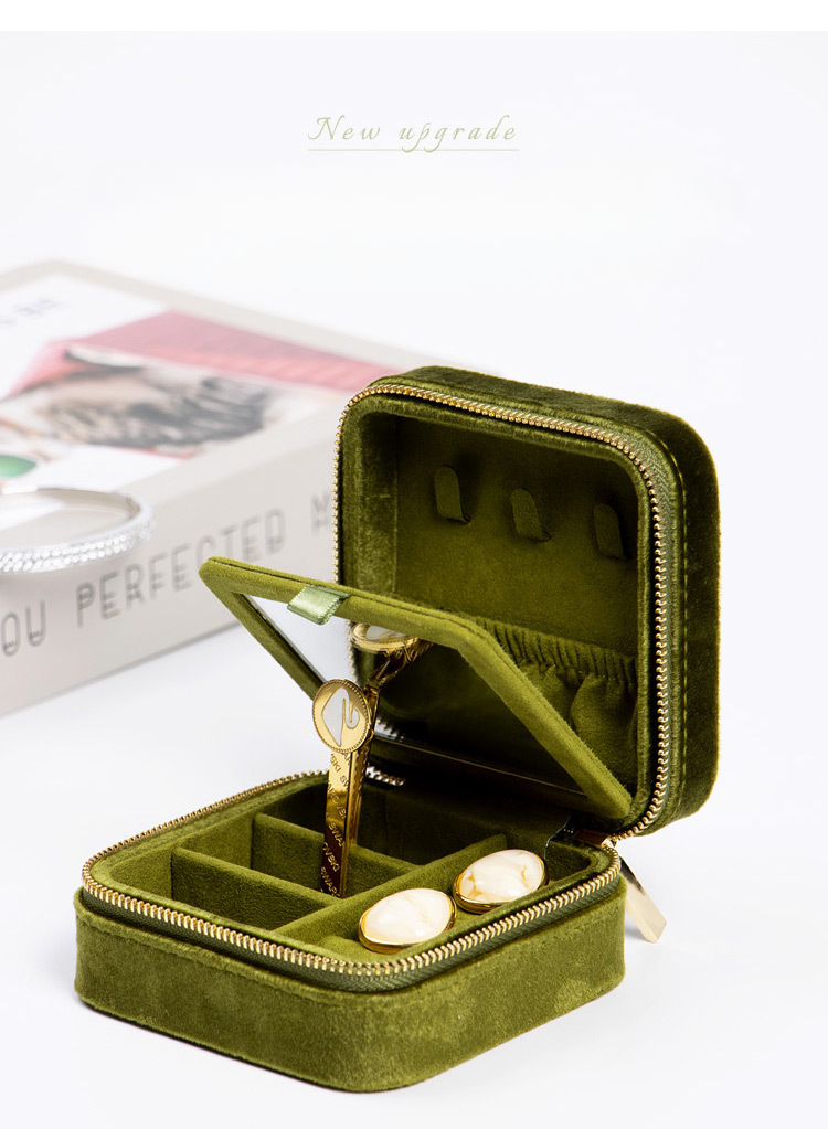 Premium Beauty Creation Earrings Storage Portable Mini Box Light Luxury Style Travel Jewelry Bag_voghion.com