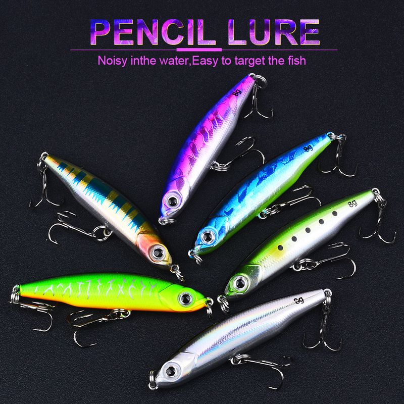 Lure Sinking Pencil 3.5g 5g 8g Plastic Bait For Bass And Perch With Blood Groove Hook_voghion.com