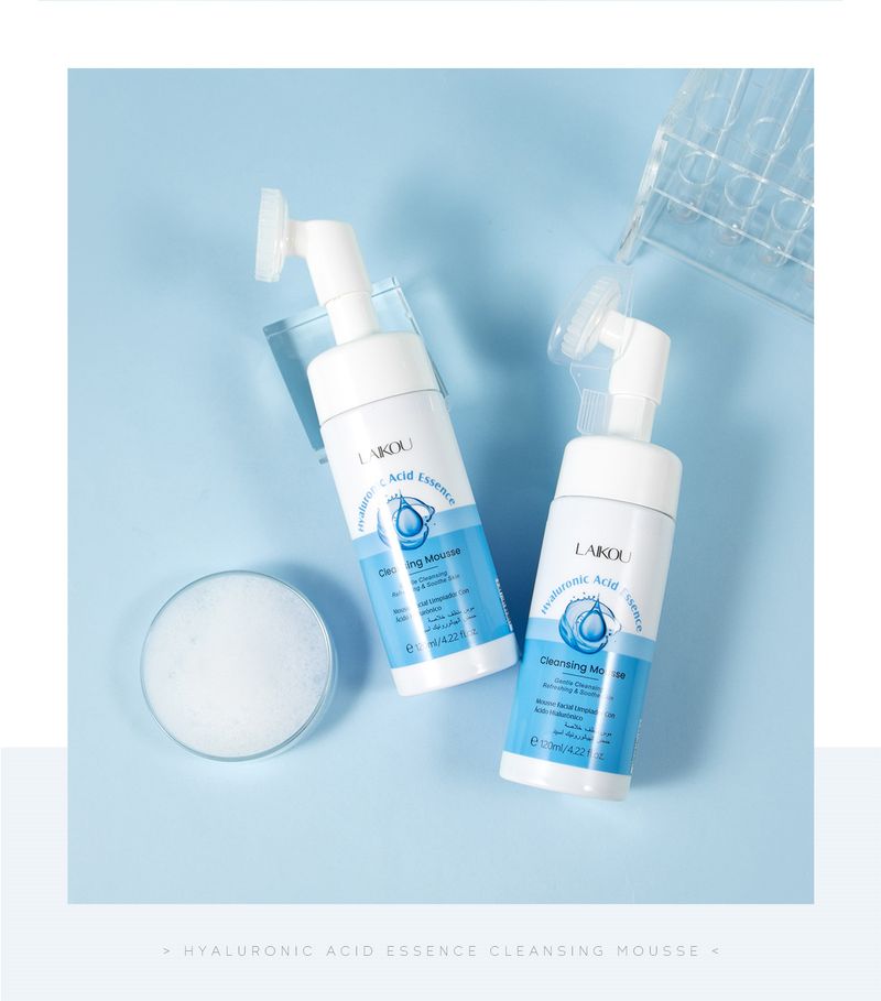 Detergenti Mousse detergente all'acido ialuronico 120 ml Nuova confezione Pulizia del viso Pori rinfrescanti Prodotti per la cura della pelle_voghion.com