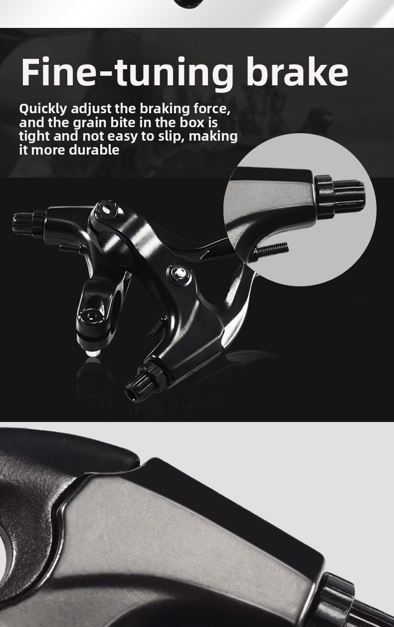 Mountain Aluminum Alloy Handle Folding Bike Brake Lever Bicycle Handlebar Accessories Equipment_voghion.com