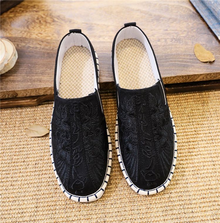 en Low Cut Round Head Casual Solid Color Embroidery Monk Shoes_voghion.com