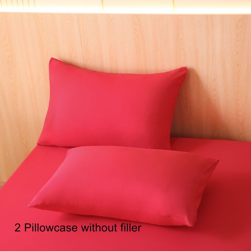 Kissenbezug-Set aus 100 % gebürstetem Flanell-Polyester (2er-Pack) – ultraweich und atmungsaktiv, moderne Unifarben, hypoallergen und knitterfrei_voghion.com