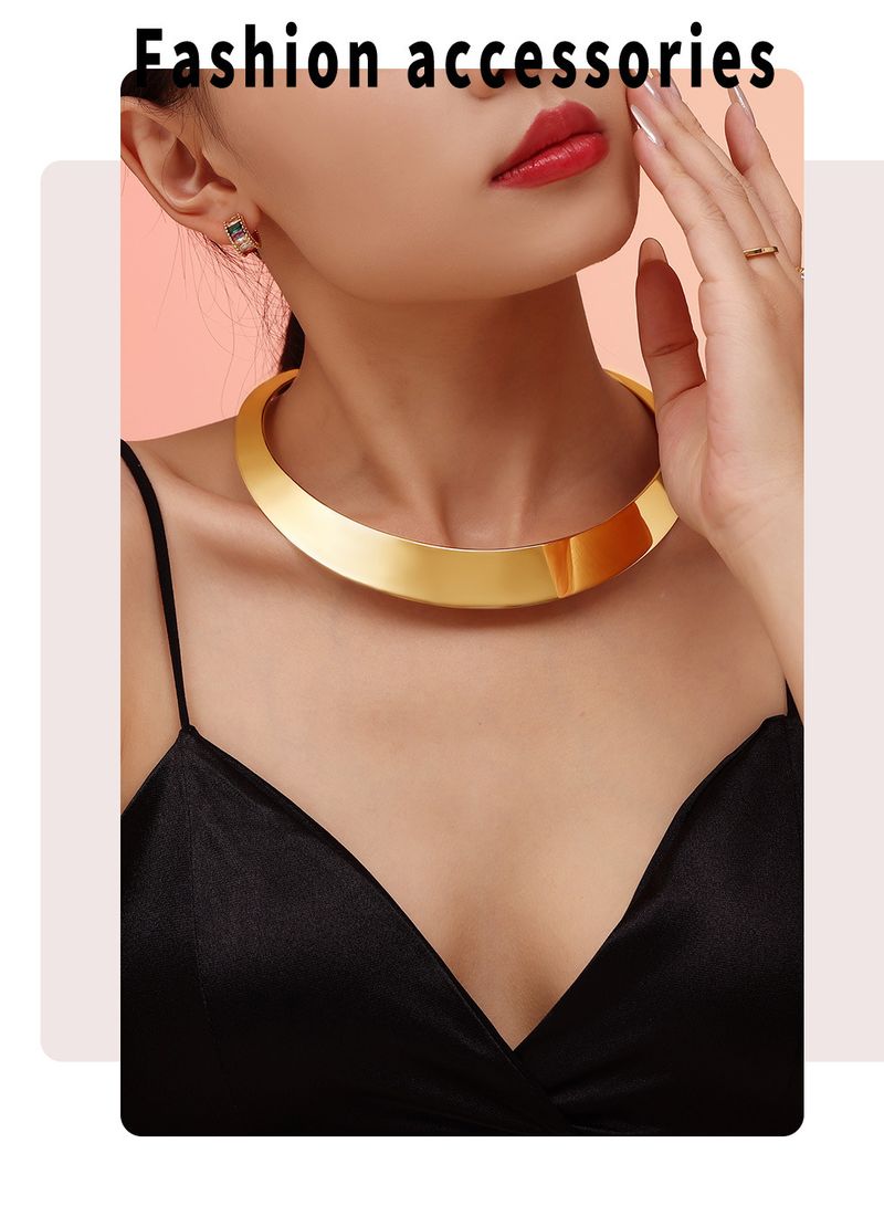Wind Street Punk Internet Celebrity Collar Stainless Steel Trendy Exaggerated Opening Accessories_voghion.com