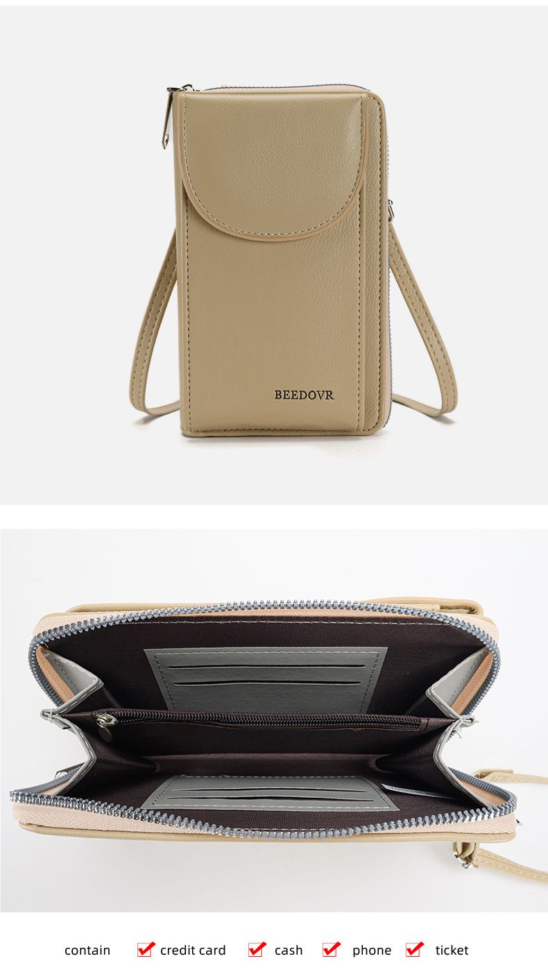 Borsa per cellulare Borsa per cellulare semplice da donna Borsa a tracolla singola Borsa a tracolla piccola alla moda verticale Tendenza_voghion.com