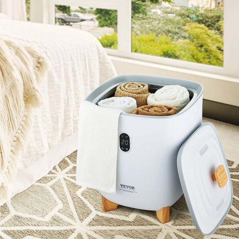 Scaldasalviette riscaldante da 60 minuti a 40/90 minuti con schermo Bm, LED da 25 litri, automatico, 20 modalità, colonne grandi, riscaldamento asciugamano, 2 secchi di spegnimento_voghion.com