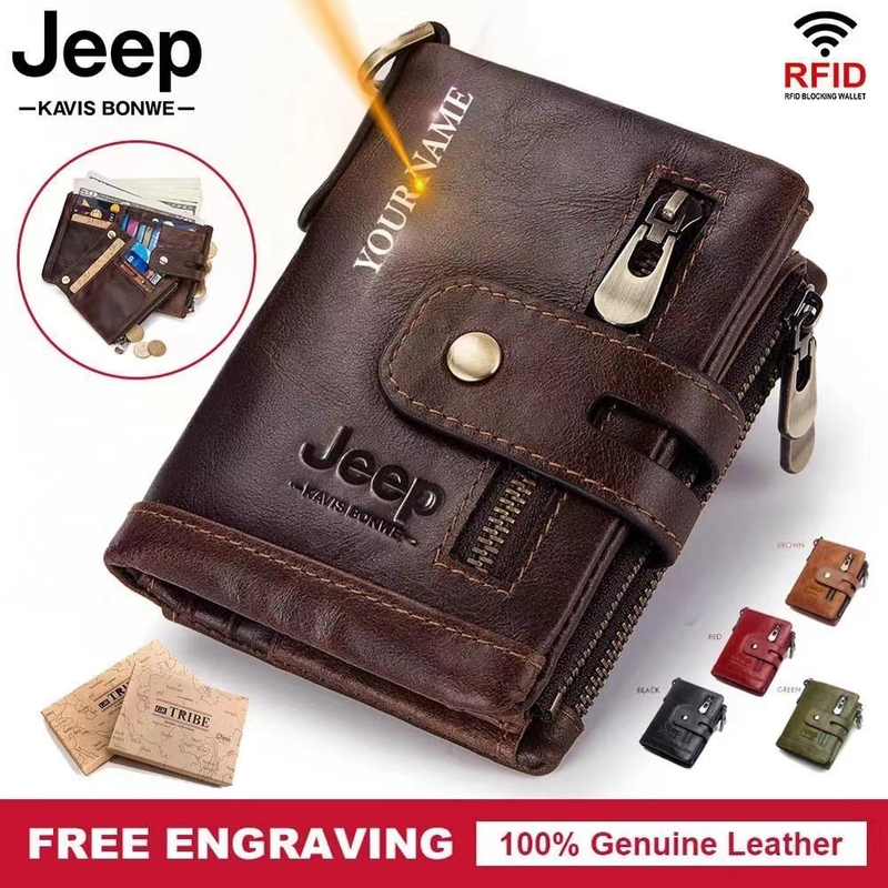 Rfid Genuine Leather Solid Men Wallet Travel RFID Blockin Cradit Card Holder With Coin Pocket Brand Business Clutch_voghion.com