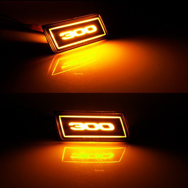 Per Chrer 300C 3D Optic 300 LED Gruppo luci di posizione laterali Indicatori di direzione Luci di parcheggio 2005-2010_voghion.com