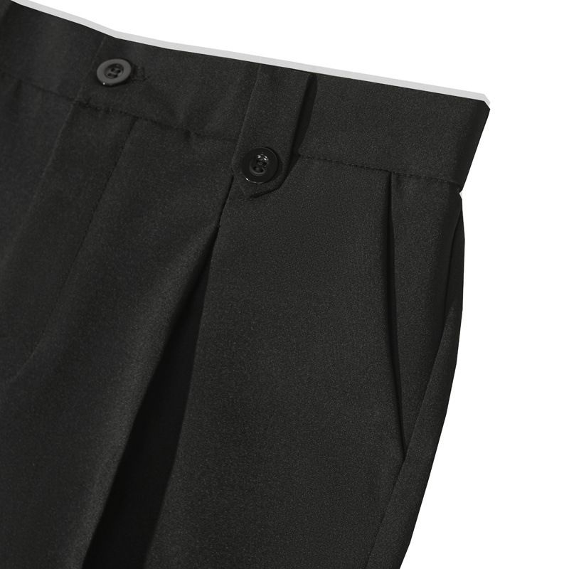 Men's Clothing Black Suit Trousers Men's Business Formal Straight Men's Trousers Drape Free Ironing Casual Suit Trousers Men_voghion.com