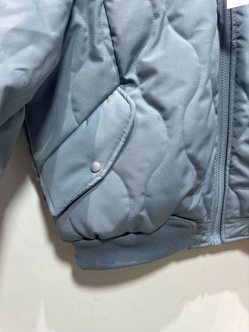 Vintage-Inspired Women's Bomber Jacket With Quilted Lining, Retro Aviator Style, Warm Fleece-Lined Coat, Short Puffer Jacket For Fall & Winter_voghion.com