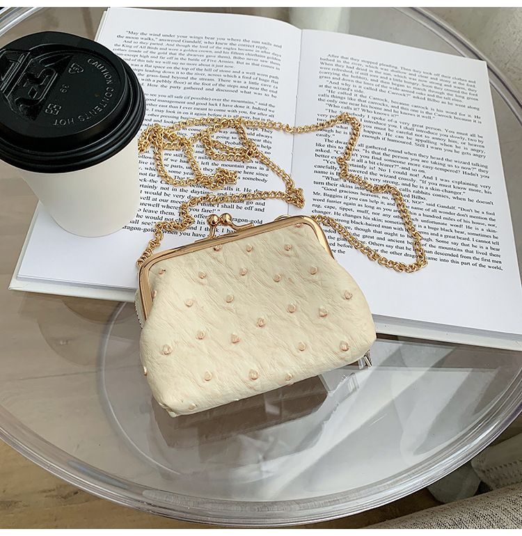 Torebka damska na jedno ramię, wzór strusia, mała torebka typu crossbody, tekstura popularna_voghion.com