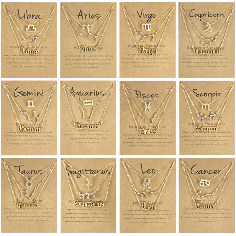 Heiße Verkäufe 12 Konstellation Anhänger Altenglisch Skorpion Widder Taurus Gemini Krebs Leo Halsband Horoskop Zeichen Halskette Freundschaft_voghion.com