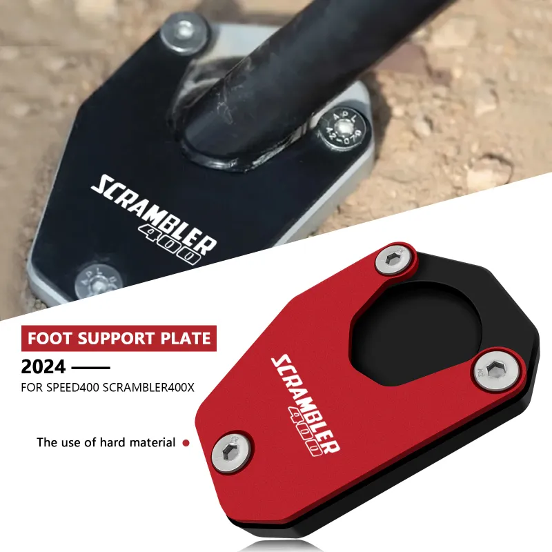 Motorcycle Accessories Kickstand Foot Side Stand Extension Pad For Scrambler400 X Speed400 scrambler 400x speed 400 2024_voghion.com